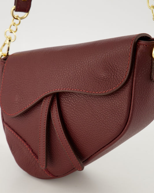 Poseta din piele in forma de sa