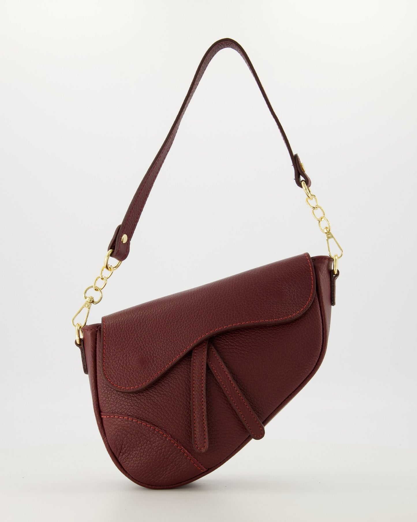 Poseta din piele in forma de sa