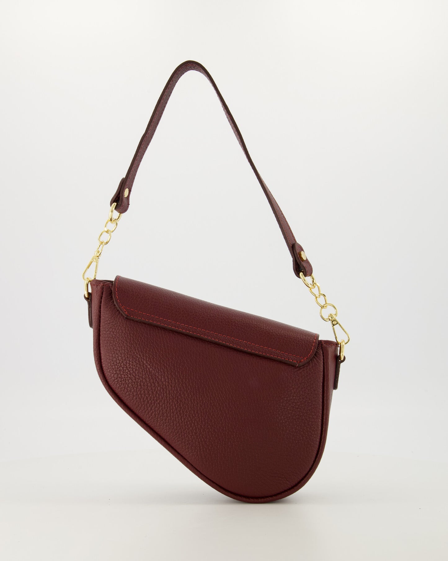 Poseta din piele in forma de sa